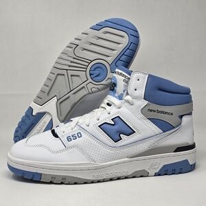New Balance 650R BB650RCK Mens White/Blue Leather High Top Shoes Size 10.5 New